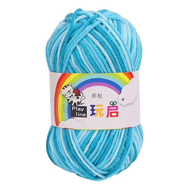 Fasiaou Colorful Self-Striping Multicolor Fuzzy with Subtle Sheen Yarn Thick Wool Line ,Acrylic Fibres, Each 1.76Oz (50 gr)/ 125yds(100m)(16 Different Colors To Choose From)