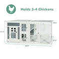 thumbnail image 2 of Gymax 63'' Large Chicken Coop Wooden Rabbit Hutch with/ Run Box & PC Roof, 2 of 9