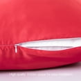 thumbnail image 5 of Flxxie Satin Pillowcases with Hidden Zipper for Hair and Skin, Breathable Cooling Pillow Cases, Red, Queen 20"X30", 2 Pack, 5 of 6