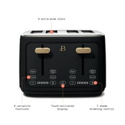 Beautiful 4-Slice Toaster with Touch-Activated Display, Black Sesame by Drew Barrymore