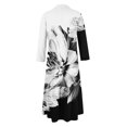 thumbnail image 4 of CharmCyan Women's Casual Loose Fashionable Floral Print Dress Black L, 4 of 6