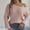 Pink, variant on Women's Off Shoulder Pullover Long Sleeve Casual Sweater Top With Round Neck