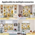 thumbnail image 6 of Sunflower Kitchen Curtains 84 Inch Length, Vintage Summer Bee Botanical Farmhouse Grommet Top Bedroom Living Room Curtains, Light Filtering Cafe Curtain Drapes 2 Panels Set 104''x84'', 6 of 9
