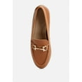 thumbnail image 6 of HOLDA Horsebit Embellished Loafers With Stitch Detail in Tan, 6 of 8