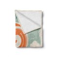 thumbnail image 2 of Vintage Boat Soft Flannel Fleece Throw Blanket, Retro Pop Art Summer Vacation Waves Palms Tropical Destinations, Cozy Plush for Indoor and Outdoor Use, 50" x 70", Mint Teal and Orange, by Ambesonne, 2 of 6