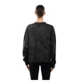 thumbnail image 7 of Women's New Era Black Washington Commanders Oversized Throwback Mineral Wash Crew Neck Sweatshirt, 7 of 7