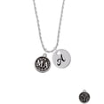 thumbnail image 2 of Delight Jewelry Silvertone Medical Assistant Caduceus Seal - MA Silvertone Script Initial Disc - A - Charm Necklace, 20"+3", 2 of 4