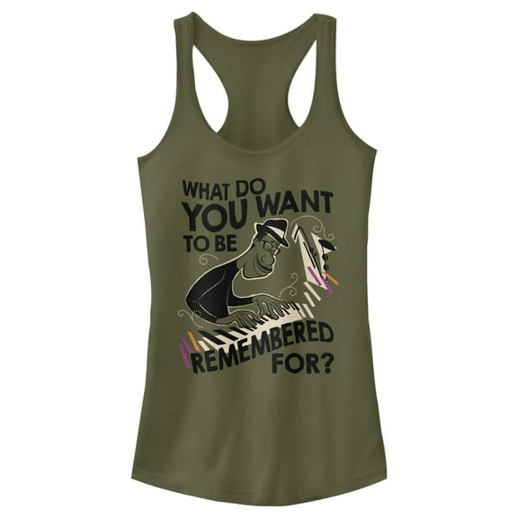Junior's Soul Joe Remembered For  Racerback Tank Top Military Green 2X Large
