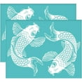 thumbnail image 1 of 2 plantillas de serigrafía Koi de 28 x 22 cm (11 x 8,6 pulgadas), autoadhesivas, reutilizables, para transferencia de malla., 1 of 9