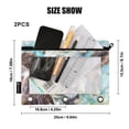 thumbnail image 4 of Cows with Daisy Flowers 2 Pack Pencil Pouches Zipper Pencil Case 3 Ring Pencil Pouch Cosmetic Bag, 4 of 6