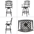 thumbnail image 3 of Bar Stools, Swivel Counter Stools with Armrests, Vintage Industrial Farmhouse Bar Stool for Kitchen Island, Copper Finish, Perfect Rustic Stool for Dining, Counter or Breakfast Bar, 3 of 5