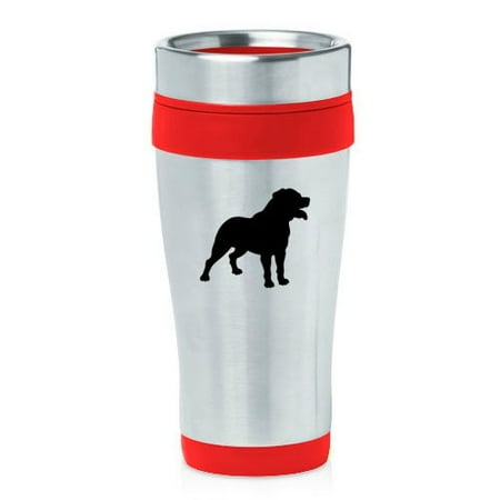 

16oz Insulated Stainless Steel Travel Mug Rottweiler (Red)