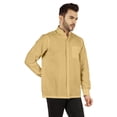 thumbnail image 3 of Bestman Solid Long Sleeve Shirt For Mens Front Double Button Placket Chinese Collar Shirt, 3 of 7