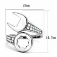 thumbnail image 2 of Tool Theme Diamond Ring, Nutt And Bolt Design Diamond Engagement Ring, Bypass Diamond Wedding Ring, Solitaire With Accents Diamond Ring, 925 Sterling Silver, 1.7 Ct Simulated Diamond, 2 of 5