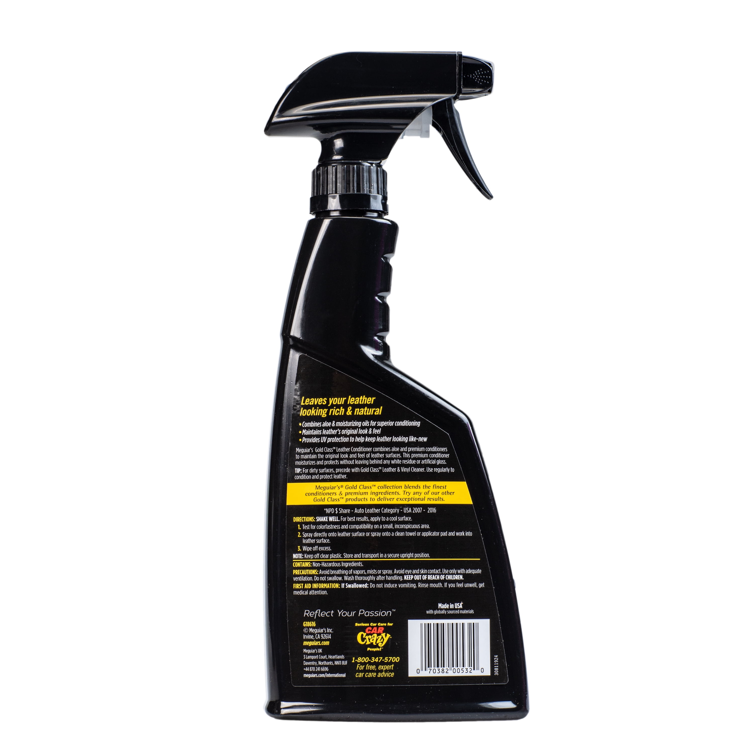 2-Pk) Meguiar's GOLD CLASS Leather Conditioner Moisturizer with UV  Protection