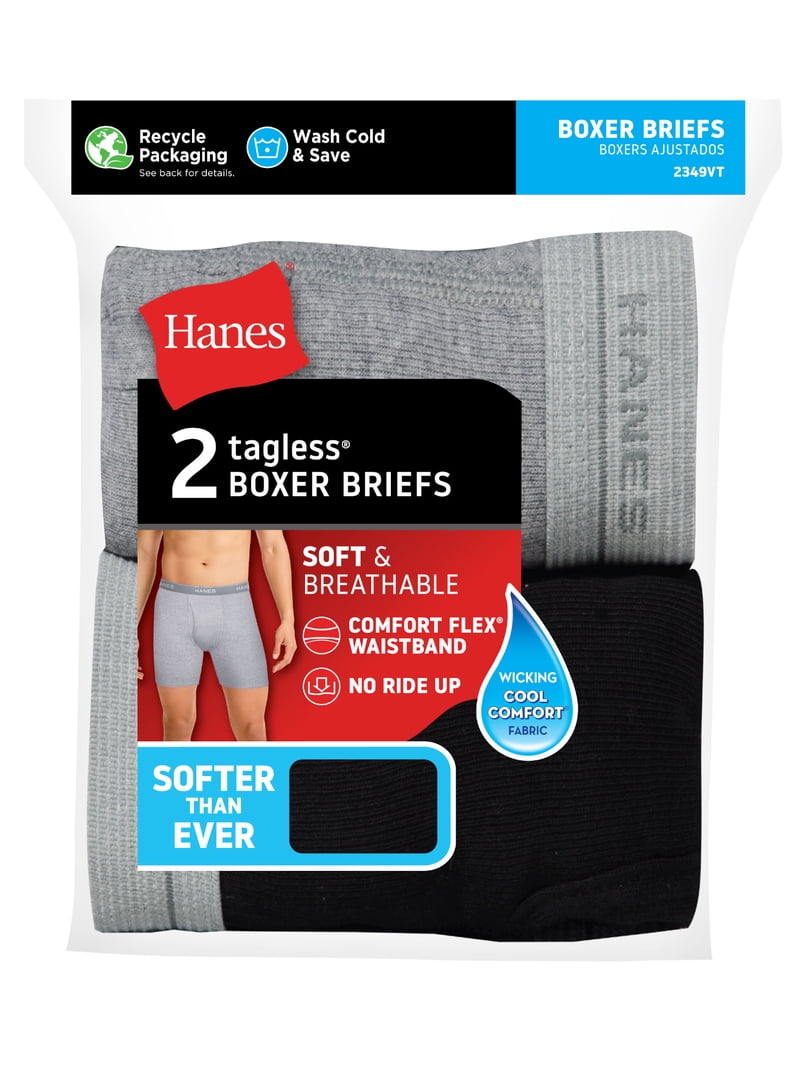 ボクサーパンツ Hanes Boxer Briefs (2Pack) Hanes, Men's Comfort Flex Boxer Brief Underwear Pack, 2-Pack