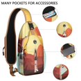 thumbnail image 2 of Sling Backpack Crossbody Shoulder BagCrossbody Sling Bag for Hiking Dating Gym Cycling Working Cactus Desert, 2 of 6