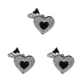 thumbnail image 1 of Langgg Keyring Keyholder DIY Small Decorative Purse Pendent Multipurpose Sweet Gift Workmanship Bag Decor Heart Keychain Black/White 3Set, 1 of 6
