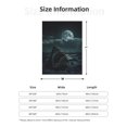 thumbnail image 5 of Sikiie Moonlit Night Sky Shark Cozy Flannel Fleece Throw Blanket: Lightweight & Thick for All Seasons - Perfect for Women, Men, & Kids"80"x60", 5 of 6