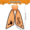 thumbnail image 3 of Halloween Wreath Accent Bow, Themed Fabric Sash, Silhouette Printed Ribbon, Front Door Bow Decor, Harvest Decorative Ribbon, Striped Cloth with Contrast Edge Trim, Seasonal Wreath Accent, 3 of 6