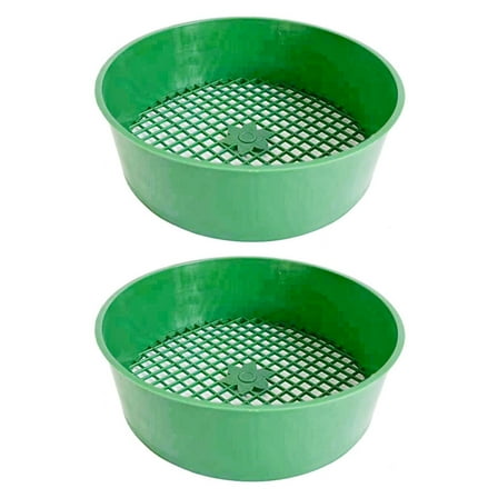 2Pieces Multifuntional Soil Sieve Soil and Rock Separator Soil Sifting Tool Plastic Garden Sieve for Garden Enthusiasts