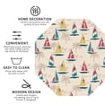 thumbnail image 3 of Yiaed Reto Marine Nautical Print Leather Coasters for Drinks - Cup Coasters Coffee Table Kitchen Table Bar, Home & Office Gifts Handmade Drink Coasters-Octagon, 3 of 6