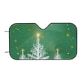 thumbnail image 6 of Lsque Christmas Green Car Windshield Sun Shade | Accordion Folding Style Auto Shade for Car Truck SUV Van | Blocks UV Rays Sun Visor Protector | Medium, 6 of 7