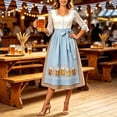 thumbnail image 3 of ZGRBOU Women's Oktoberfest Dirndl Printed Dress Elegant Lace Half Sleeve Beer Festival Costumes Bavarian Carnival Dress, 3 of 4