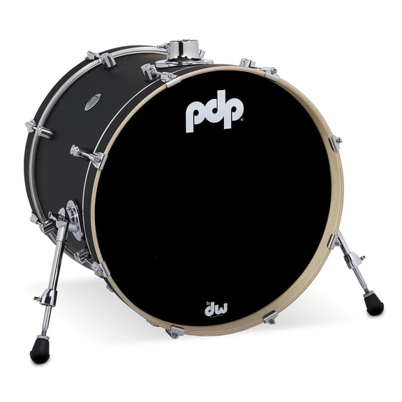 PDP Concept Series Maple Bass Drum, 16x20, Satin Black w/Chrome Hardware