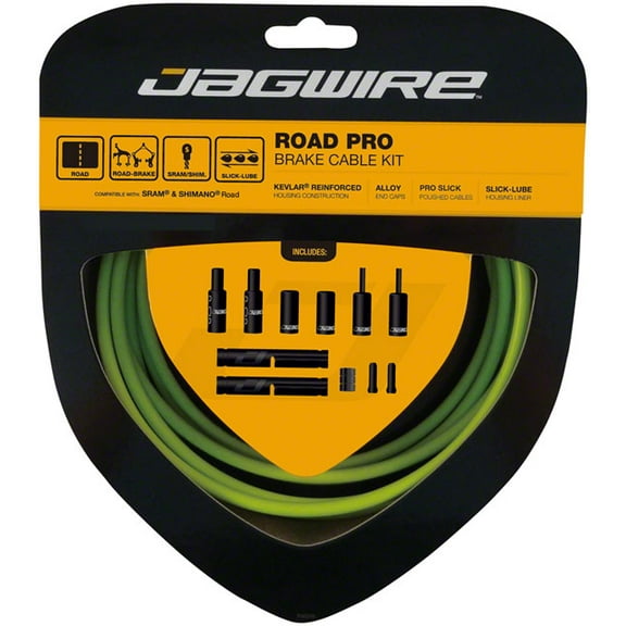 Jagwire Pro Brake Cable Kit Road SRAM Shimano Pre-stretched Green