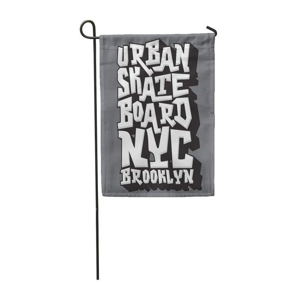 POGLIP Graffiti Skate Board Graphics Street Cool Funky Garden Flag Decorative Flag House Banner 28x40 inch