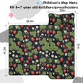 thumbnail image 5 of Strawberry and Flower Black Pattern Teens Toddler Nap Mat with Pillow, Sleeping Mat Bag for Preschool Daycare 51"x22", 5 of 6