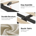 thumbnail image 4 of PIONEERWORKS Full Bed Frame with Storage Headboard, Boucle Upholstered Platform Bed with Bookcase & 2 Drawers, No Box Spring Needed, Easy Assembly, Beige White, 4 of 10