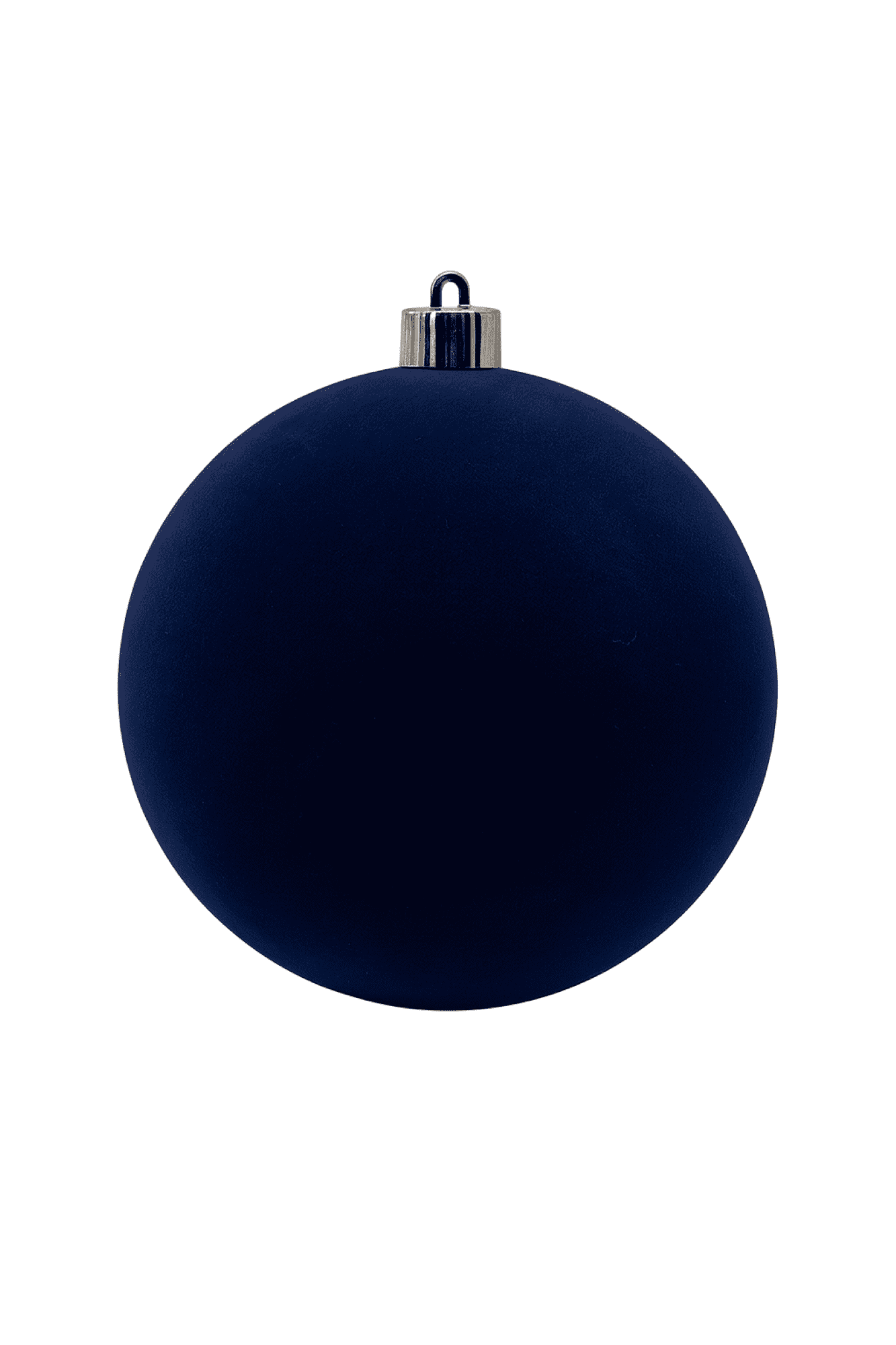 2 Count Velvet-Feel Navy Jumbo Shatterproof Christmas Ornaments, by Holiday Time