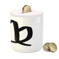 thumbnail image 3 of Zodiac Virgo Piggy Bank, Hand Drawn Style the Virgin Big Astrology Sign Fortune Telling Monochrome, Ceramic Coin Bank Money Box for Cash Saving, 3.6" X 3.2", Black and White, by Ambesonne, 3 of 4
