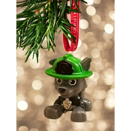 Ornament PUP ROCKY Mini Figure Figurine Charm 2” Dangler Holiday Gift
