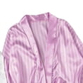 thumbnail image 4 of Glisme Silk Pajamas For Women Set Set Floral Lace Sleepwear Camisole Top Shorts And Robe 3Pcs Pjs Lightweight Purple Homewear, 4 of 4