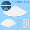 thumbnail image 3 of 8 Inch White Corner Floating Shelf Set of 3,Wall 90 Degree Corner Storage Shelf for Kitchen Room/Living Room/Bathroom, 3 of 9