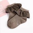 thumbnail image 1 of Mialoley Children's Monochrome Stockings Ruffled Skin Friendly Cute Socks, 1 of 1