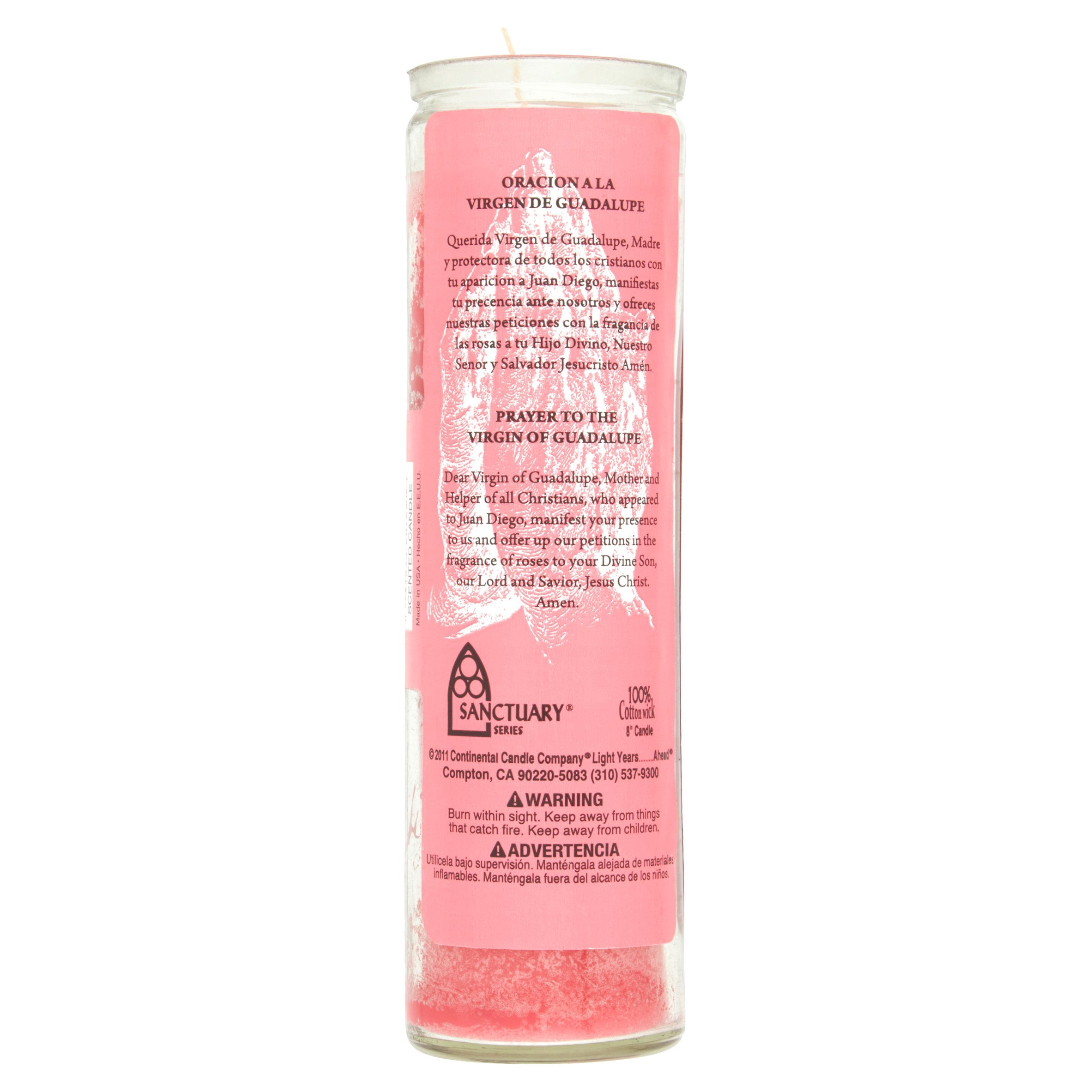 Scented Virgin Guadalupe Candle Pink