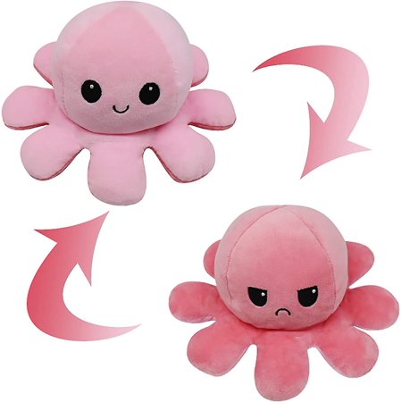 Wabjtam Reversible Octopus Plush Toy, Double-sided Octopus Plush Toy ...