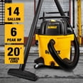 thumbnail image 4 of Aspiradora de taller DEWALT DXV14P, 14 galones, 6 HP, para productos húmedos y secos con ventilador, 4 of 9