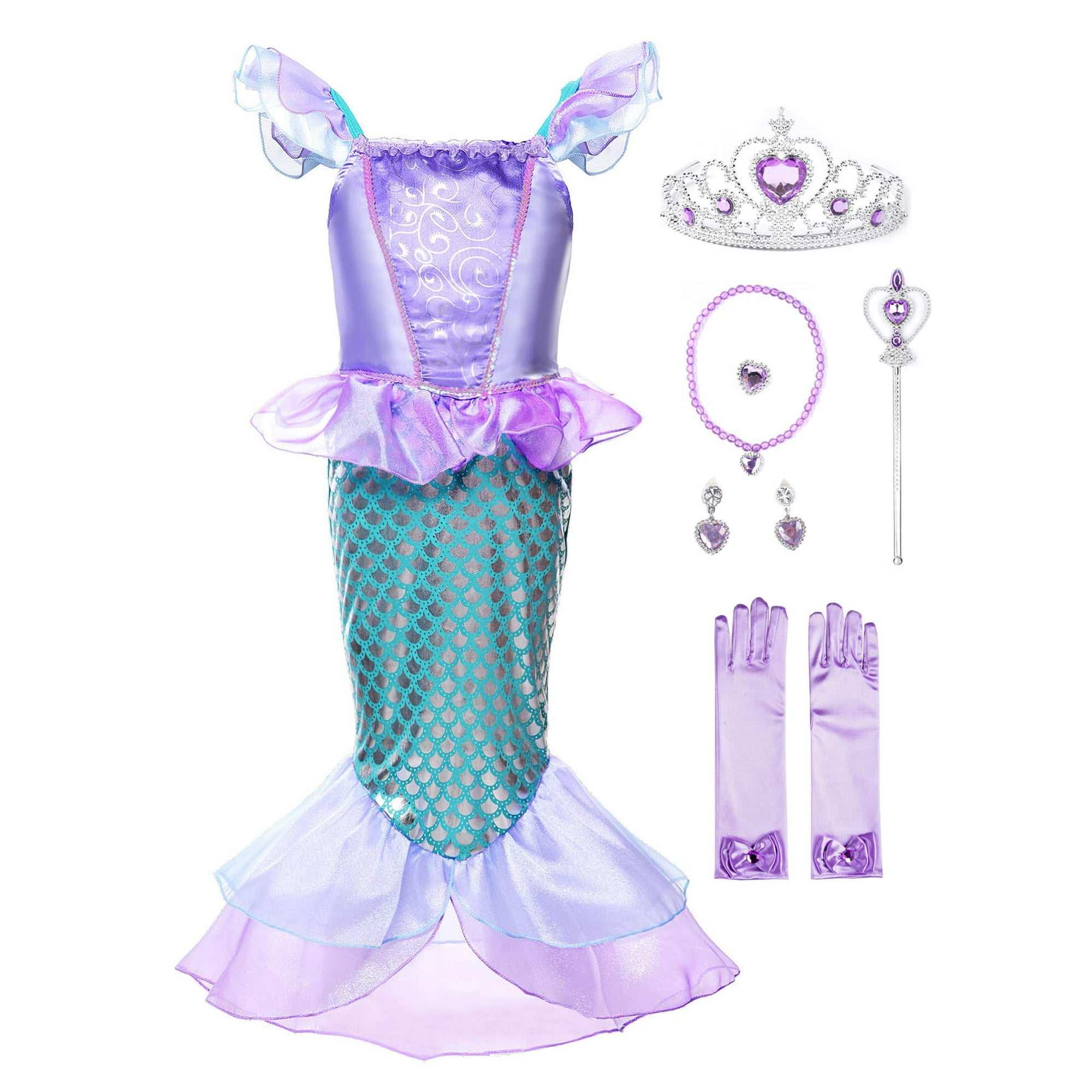 open lace back dress JerrisApparel Girls Princess Dress Puff Sleeve Princess Costume with  Accessories (Pink, 2-3 Years) : Clothing, Shoes & Jewelry