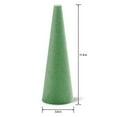 thumbnail image 3 of FloraCraft FloraFōM Foam Cone 3.8 inch x 11.9 inch Green, 3 of 6
