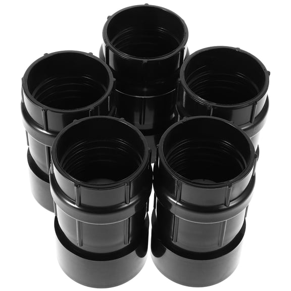 WESIEVYA 5Pcs Universal Vacuum Hose Adapter Kit Black Plastic Vacuum Cleaner Coupling Replacement Accessory