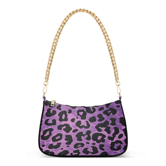 Ryvnso Leopard-a1 Print Womens Chain Shoulder Bag Tote Handbags Clutch Hobo Purse with Zipper for Travel