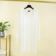 thumbnail image 2 of EYNMVR Women's Long Sleeve Open Front Drape Lightweight Knit Cardigan, 2 of 3