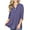 Purple Grey, variant on VERABENDI Women's Plus Size Tops 3/4 Sleeve Tunic Shirts A Buckle Decoration V-Neck Blouses,M-4XL