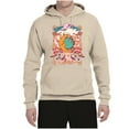 thumbnail image 2 of Wild Bobby Sun and Moon Groovy Vintage Daisy Flowers Stars Vintage Unisex Hoodie Sweatshirt, Sandstone, 3X-Large, 2 of 6