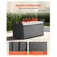 thumbnail image 3 of Outdoor Storage Bench, 2-Person PE Rattan Deck Box, 40 Gal with Cushion, Weatherproof Patio Seating, Supports 400 lbs, Garden Balcony Storage, 3 of 9